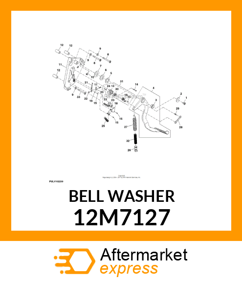 WASHER, METALLIC, CONICAL 12M7127