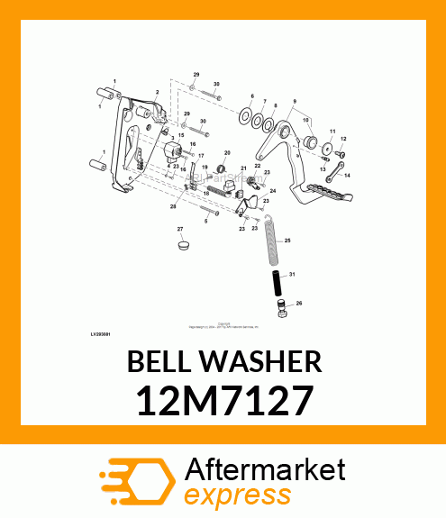 WASHER, METALLIC, CONICAL 12M7127