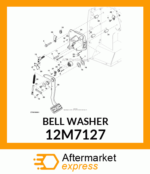 WASHER, METALLIC, CONICAL 12M7127