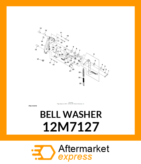 WASHER, METALLIC, CONICAL 12M7127