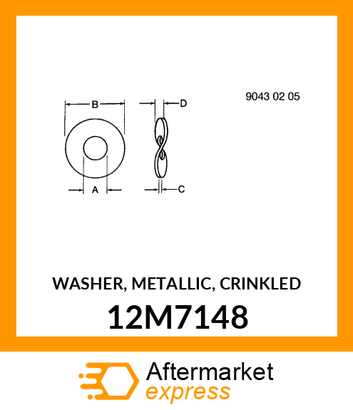 WASHER, METALLIC, CRINKLED 12M7148