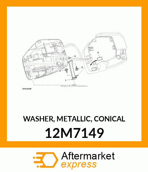 WASHER, METALLIC, CONICAL 12M7149