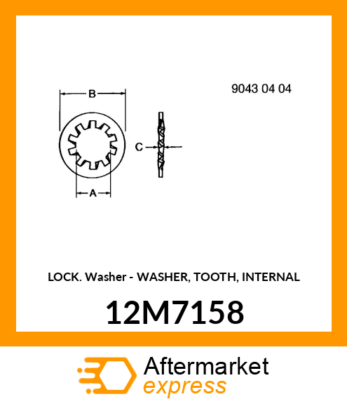 WASHER, TOOTH, INTERNAL 12M7158