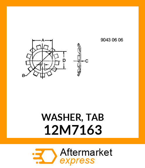 WASHER, TAB 12M7163