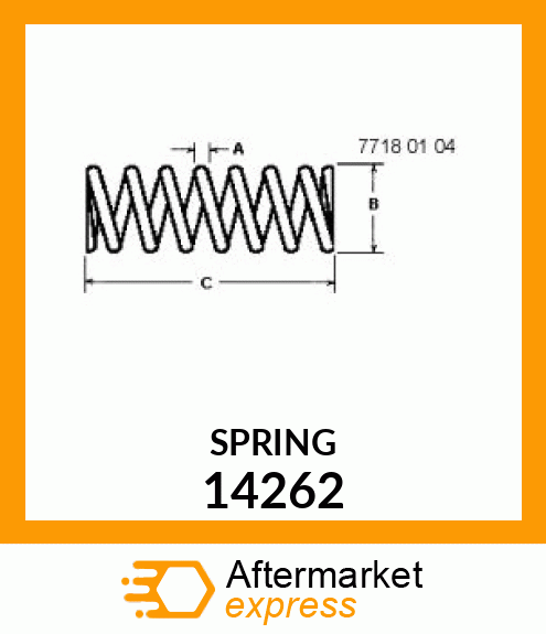 Spare part 14262 + SPRING, COMPRESSION