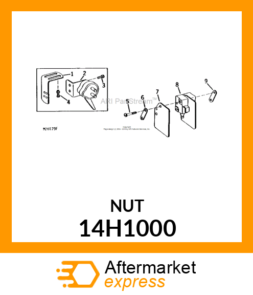 NUT, HEX MACHINE SCREW 14H1000