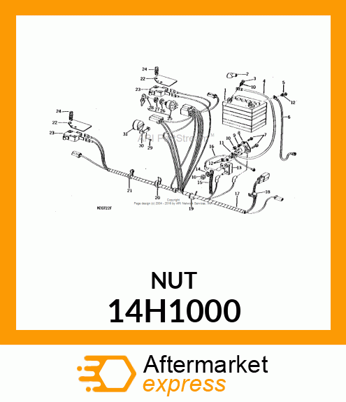 NUT, HEX MACHINE SCREW 14H1000