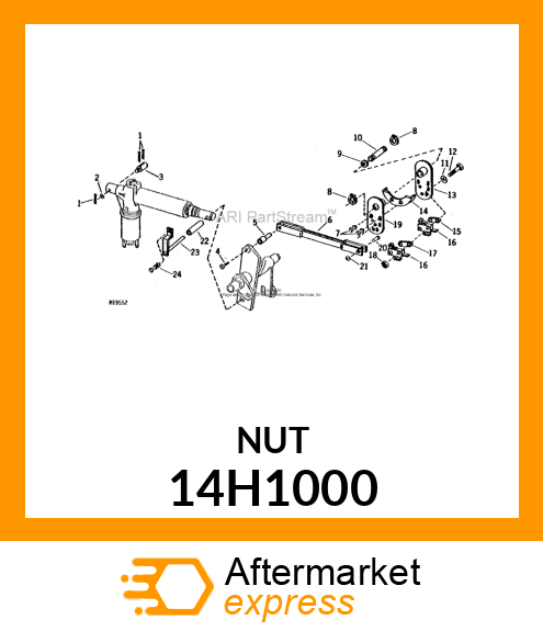 NUT, HEX MACHINE SCREW 14H1000