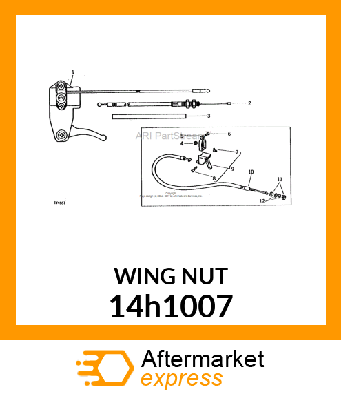 NUT, FORGED WING 14h1007