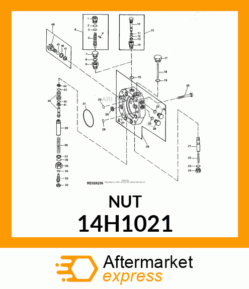 NUT, HEAVY HEX 14H1021