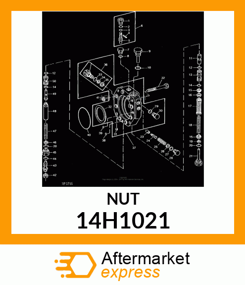 NUT, HEAVY HEX 14H1021