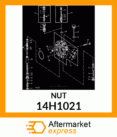 NUT, HEAVY HEX 14H1021