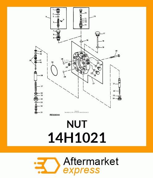 NUT, HEAVY HEX 14H1021