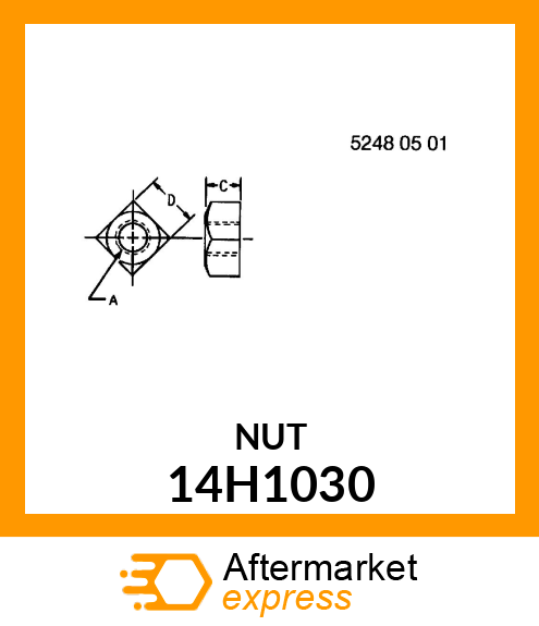 NUT, HEAVY SQUARE 14H1030