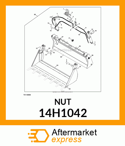 NUT, HEX 14H1042