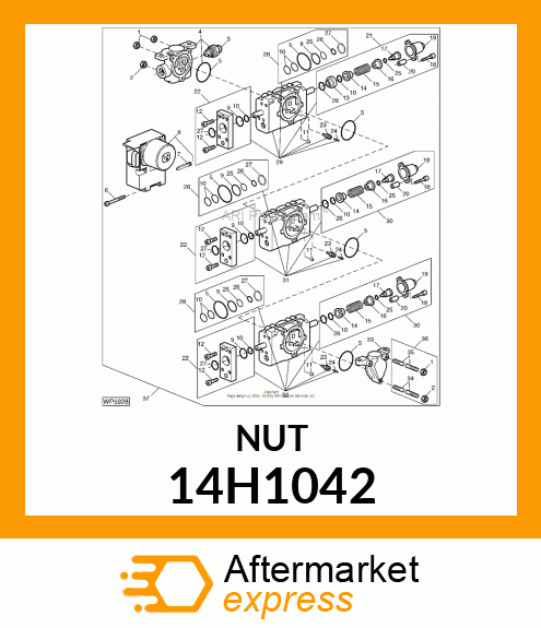 NUT, HEX 14H1042