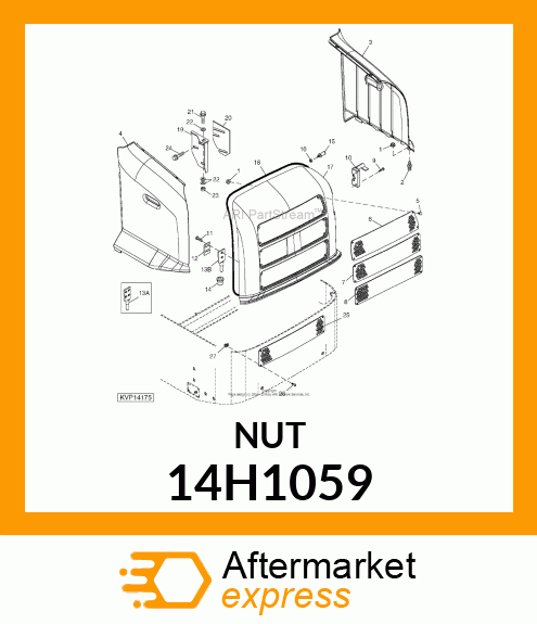 NUT, HEX FLANGE 14H1059