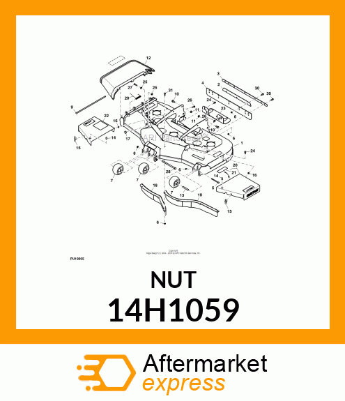 NUT, HEX FLANGE 14H1059