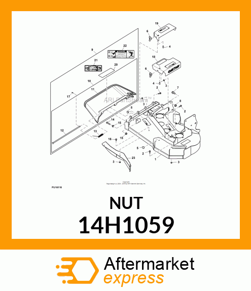 NUT, HEX FLANGE 14H1059