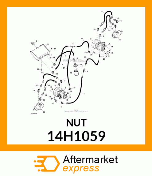 NUT, HEX FLANGE 14H1059