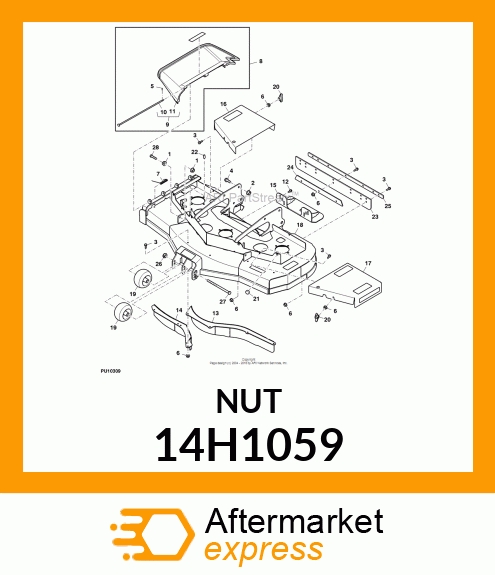 NUT, HEX FLANGE 14H1059