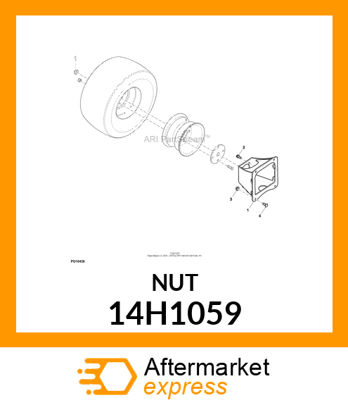 NUT, HEX FLANGE 14H1059