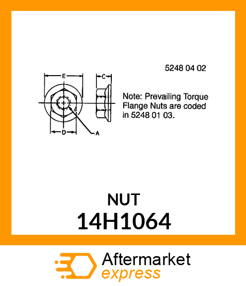 NUT, HEX FLANGE 14H1064