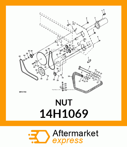 NUT, HEX FLANGE 14H1069