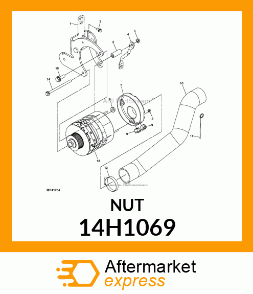 NUT, HEX FLANGE 14H1069