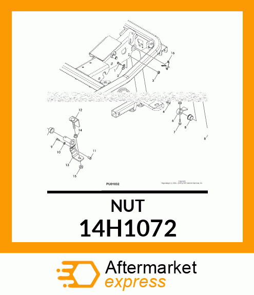 NUT, HEX MACHINE SCREW 14H1072