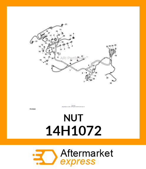 NUT, HEX MACHINE SCREW 14H1072