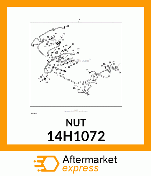 NUT, HEX MACHINE SCREW 14H1072