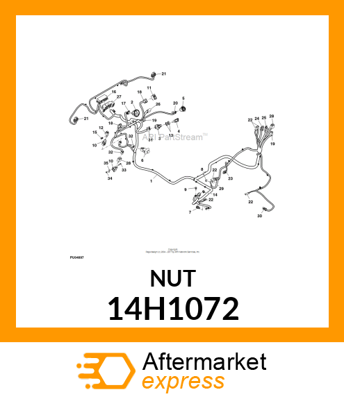 NUT, HEX MACHINE SCREW 14H1072