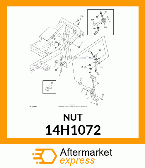 NUT, HEX MACHINE SCREW 14H1072