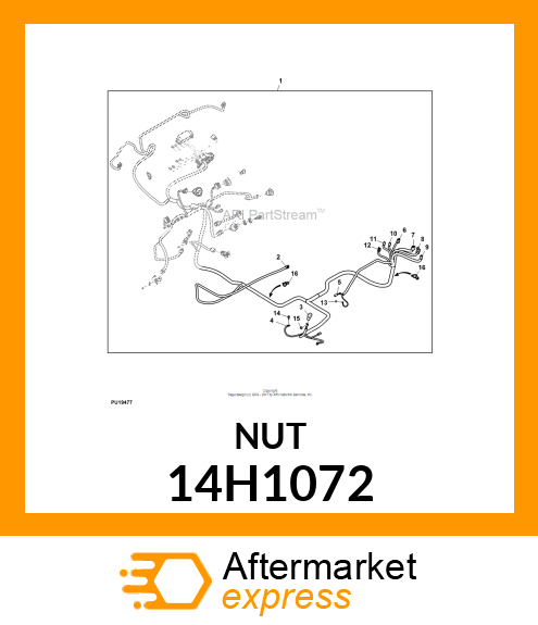 NUT, HEX MACHINE SCREW 14H1072