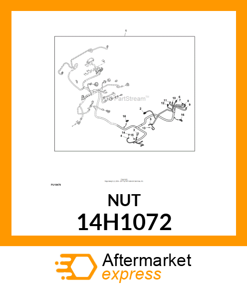 NUT, HEX MACHINE SCREW 14H1072