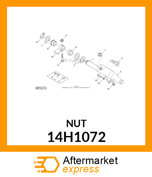 NUT, HEX MACHINE SCREW 14H1072