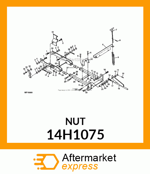 NUT, HEX 14H1075