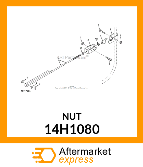 NUT, HEX 14H1080