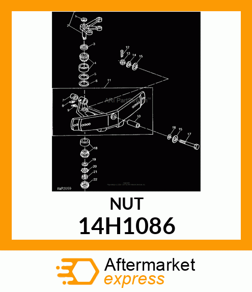 NUT, HEX SLOTTED 14H1086