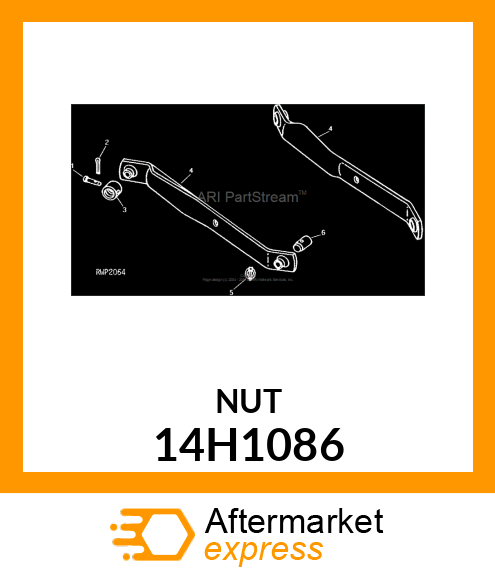 NUT, HEX SLOTTED 14H1086