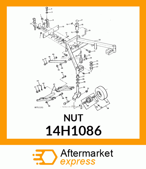 NUT, HEX SLOTTED 14H1086