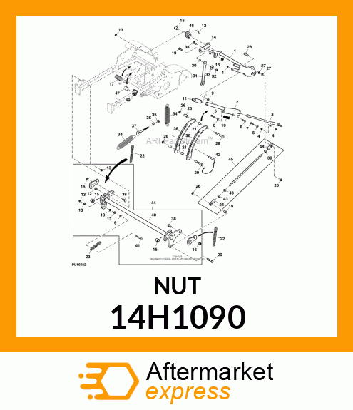 NUT, HEX FLANGE 14H1090