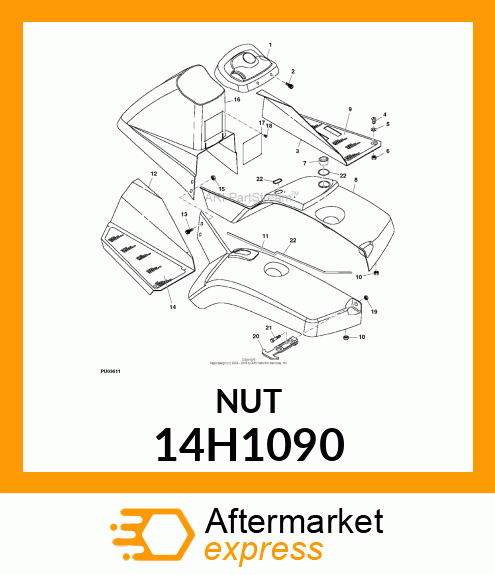 NUT, HEX FLANGE 14H1090