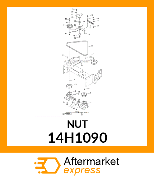 NUT, HEX FLANGE 14H1090