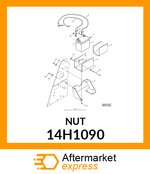 NUT, HEX FLANGE 14H1090