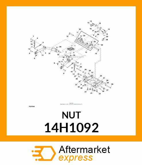 NUT, HEX FLANGE 14H1092