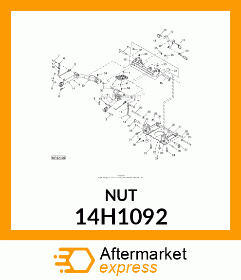 NUT, HEX FLANGE 14H1092