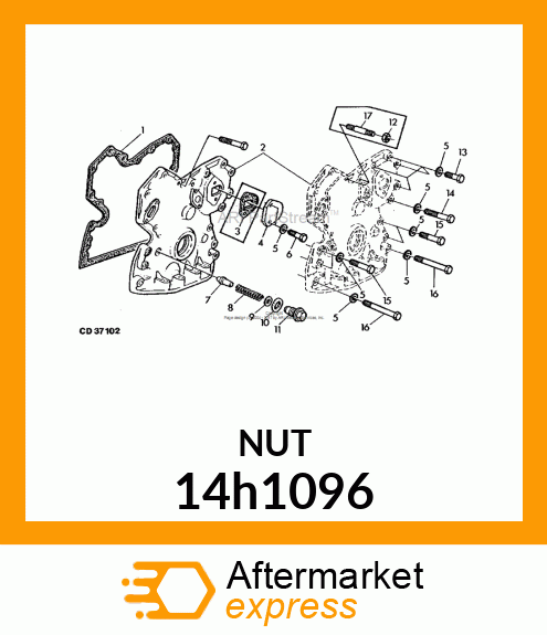 NUT, HEX 14h1096