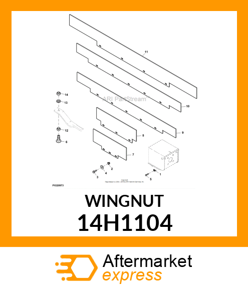 NUT, FORGED WING 14H1104